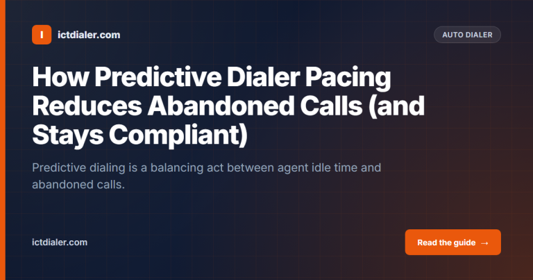 How Predictive Dialer Pacing Reduces Abandoned Calls (and Stays Compliant)